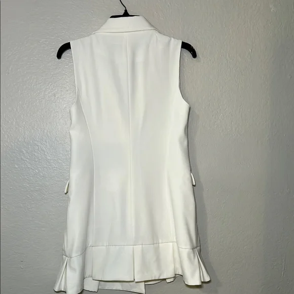 Zara Ivory Double-Breasted Vest - Picture 9 of 11